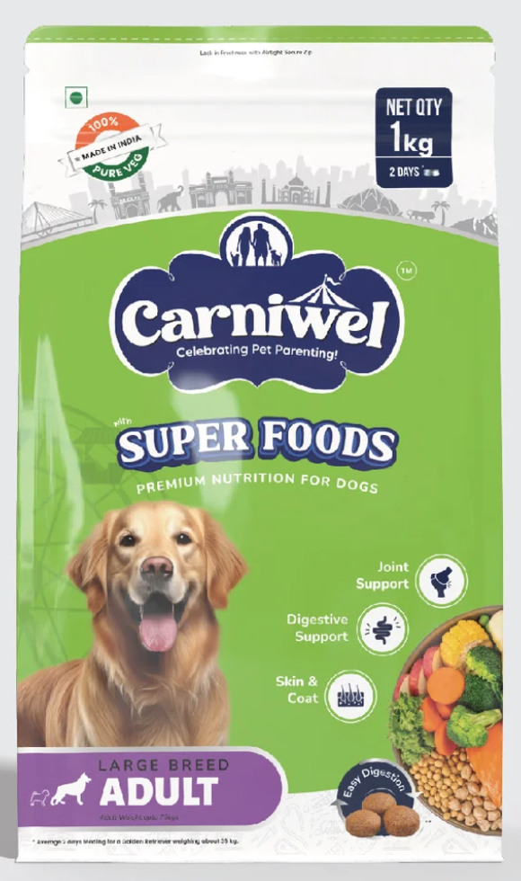 Carniwel with Veg Superfoods, Dry Dog Food for Large Breed, Adult